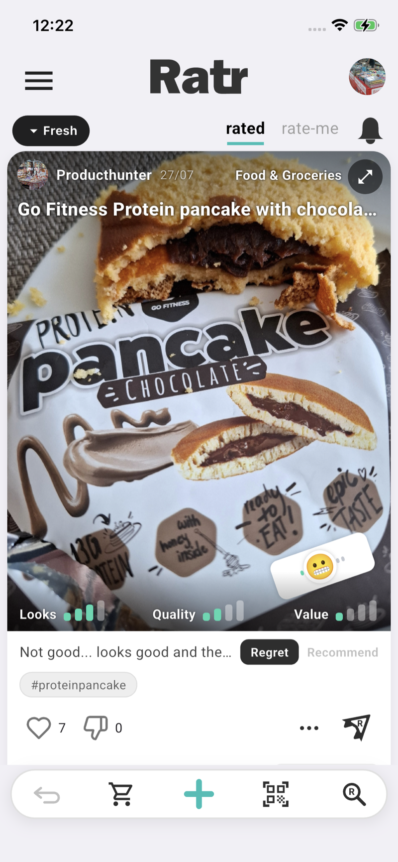 A disappointing protein pancake rated on Ratr