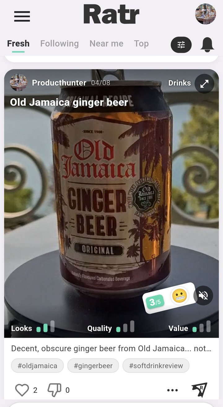 Old Jamaica ginger beer rated on Ratr
